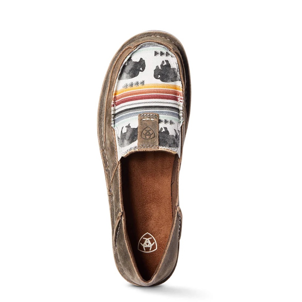 ARIAT BUFFALO PRINT CASUAL VAMP CRUISER SHOES SLIP ON- MOC TOE Size 8 NEW - Picture 12 of 12